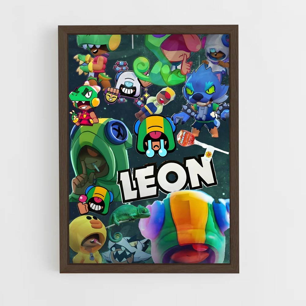 Poster Léon le Brawler – affiche Brawl Star (vue 5)